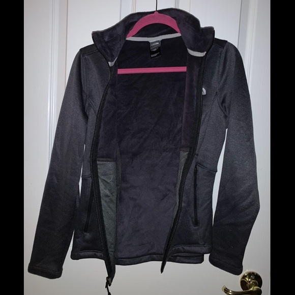 Dark Gray North Face zip-up jacket - Picture 3 of 6